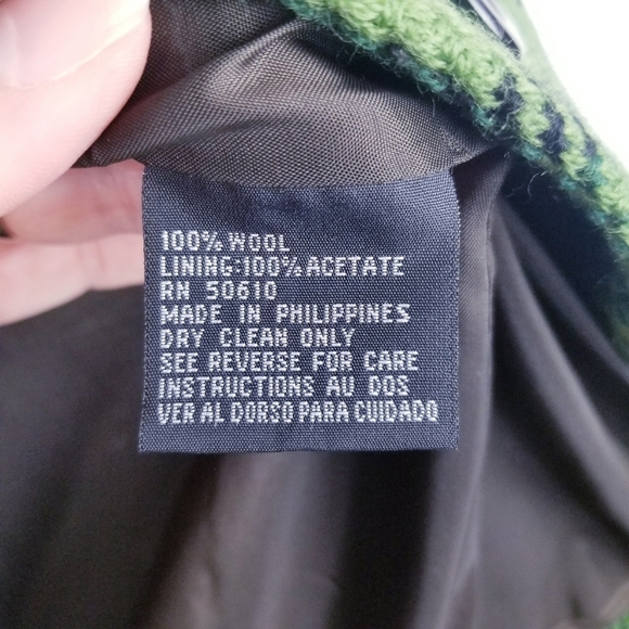 Vintage Kasper and Company A.S.L. Green Plaid Wool Blazer - Picture 7 of 7